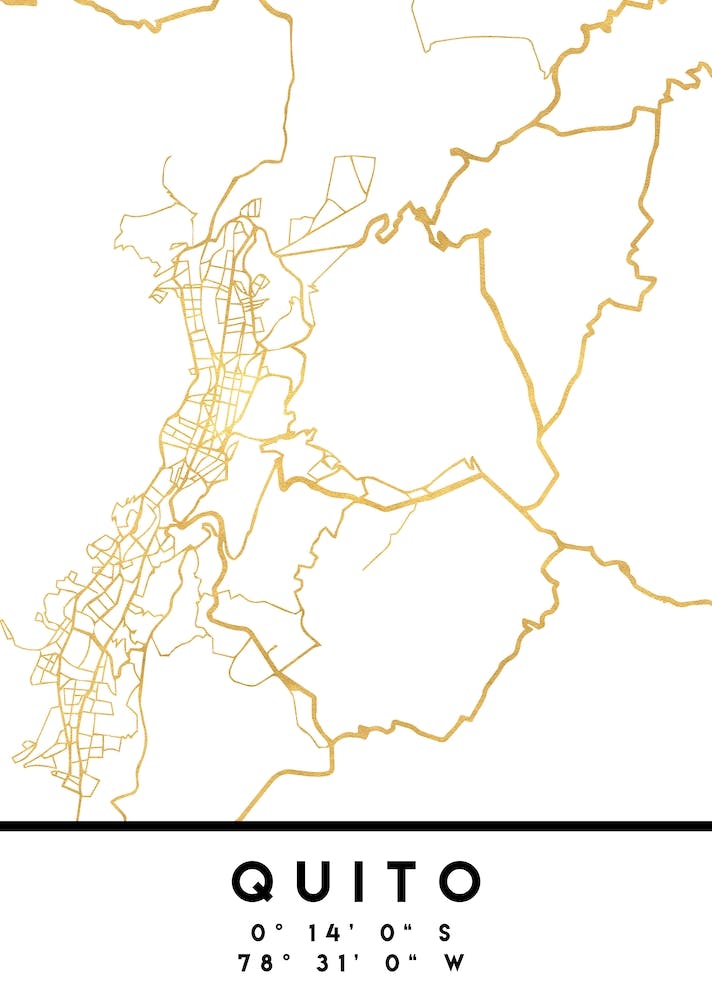 Quito Ecuador City Street Map