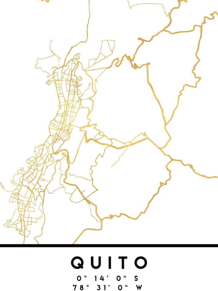 Quito Ecuador City Street Map