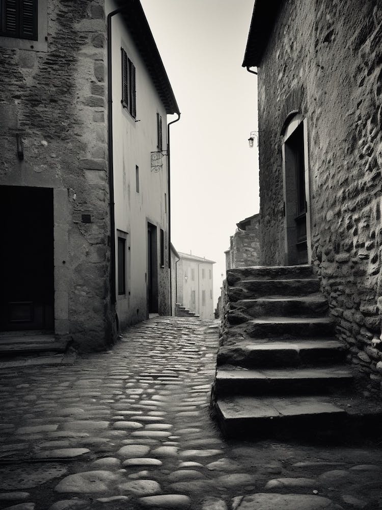 Cortona, Italy,  Black And White Analogue Photography  3