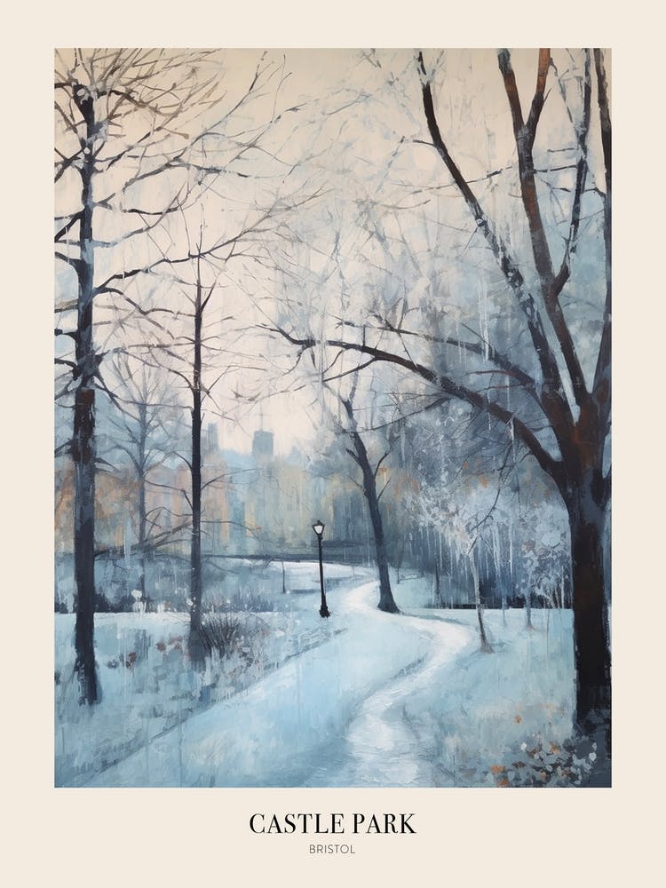 Winter City Park Poster Castle Park Bristol 2