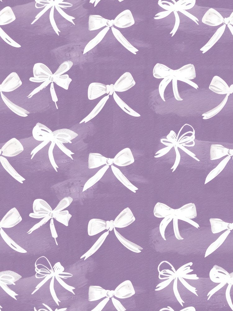 White And Lilac Bows 3 Pattern