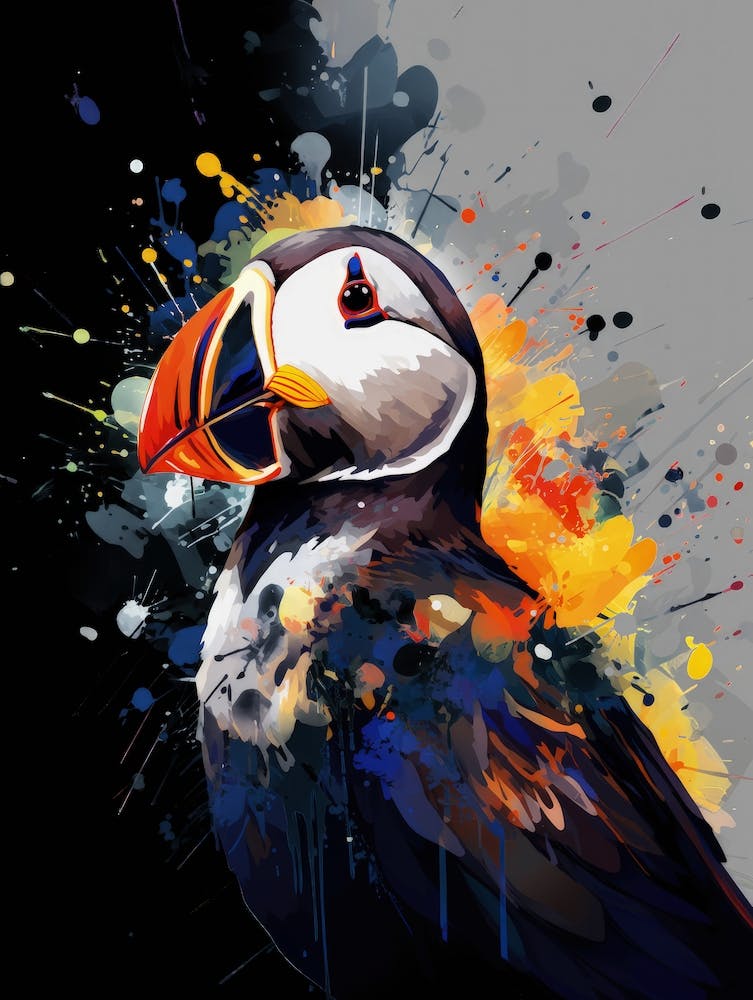 Puffin Wild Animal wall art illustration art