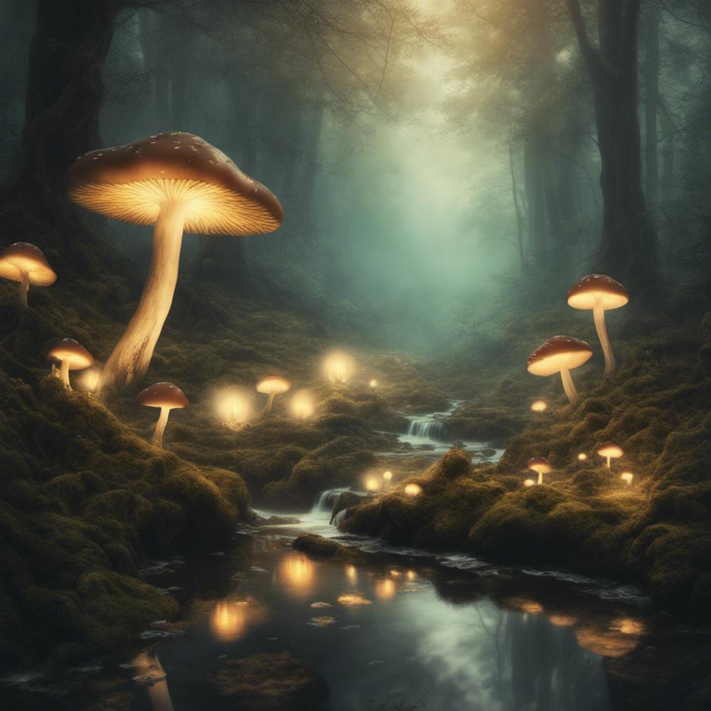 Mushrooms In The Forest