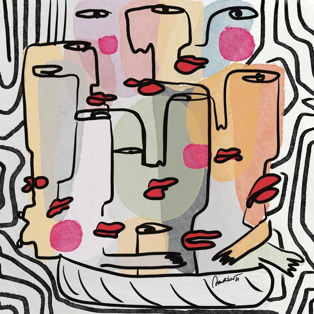 Abstract group of people