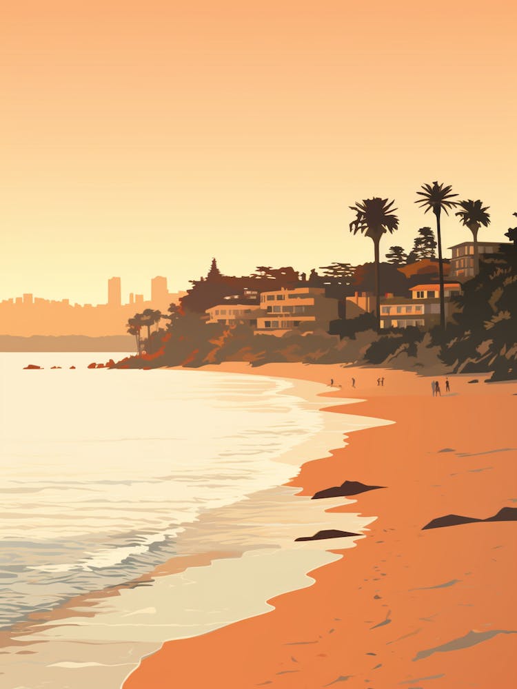 Balmoral Beach Australia At Sunset Golden Tones 2