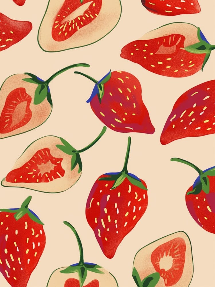 Strawberry Pattern Illustration 5