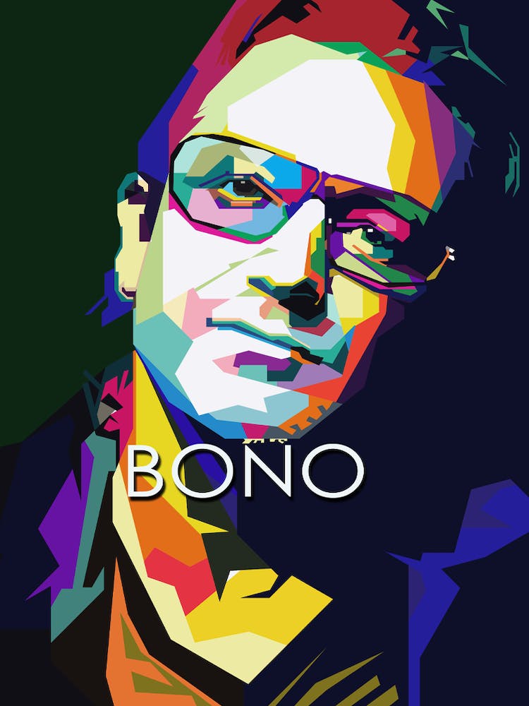 Bono Classic Rock Pop Art Wpap