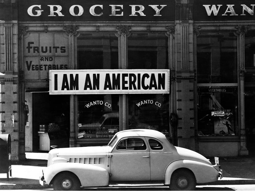 I am an American sign vintage photo