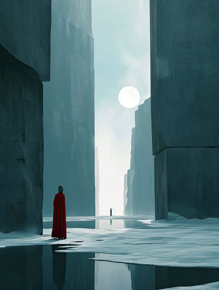 Homme au manteau rouge, Minimalisme