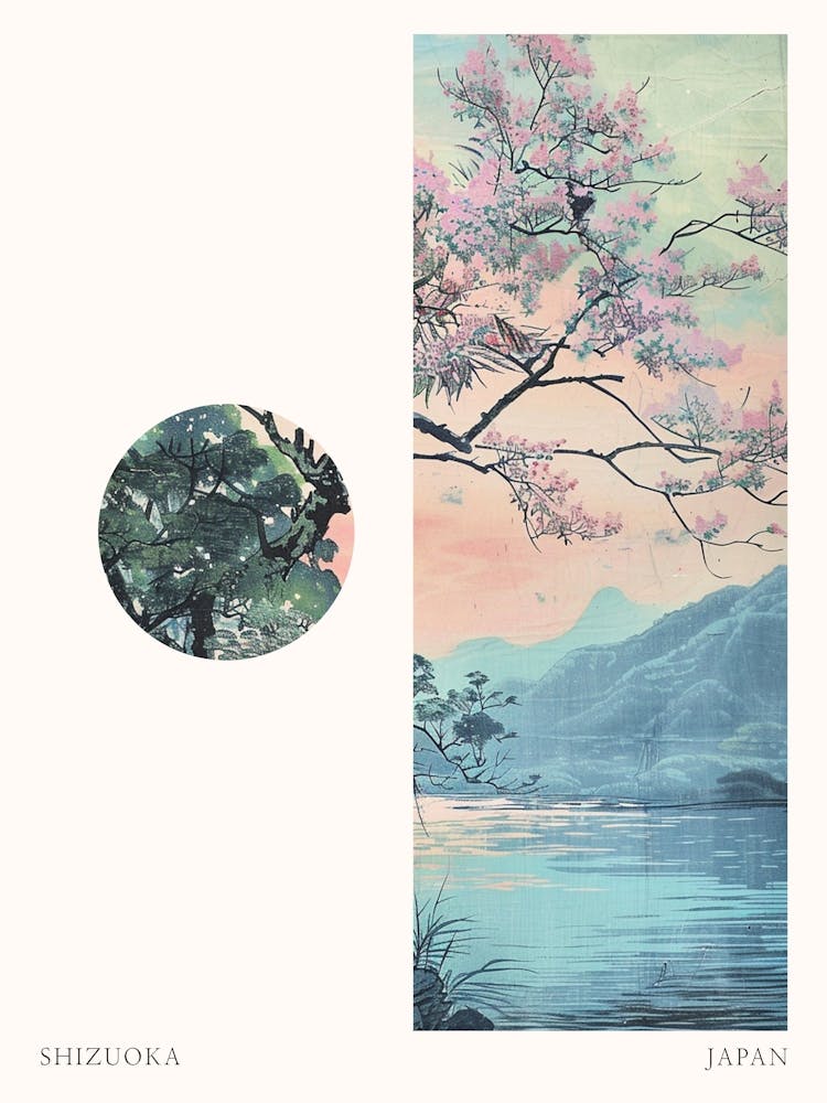 Shizuoka Japan 1 Cut Out Travel Poster