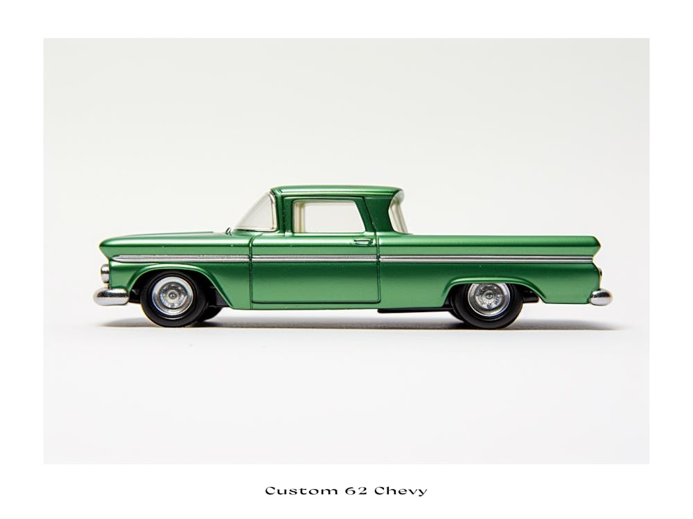Toy Car Custom 62 Chevy Green Poster