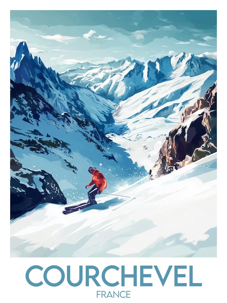 Reiseplakat Courchevel