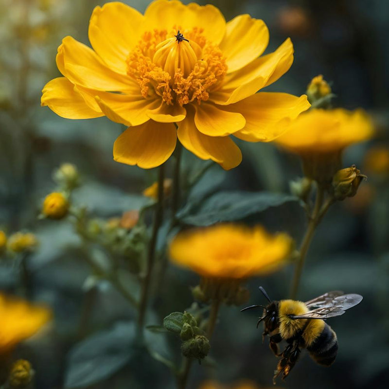 Bee On A Yellow Flower