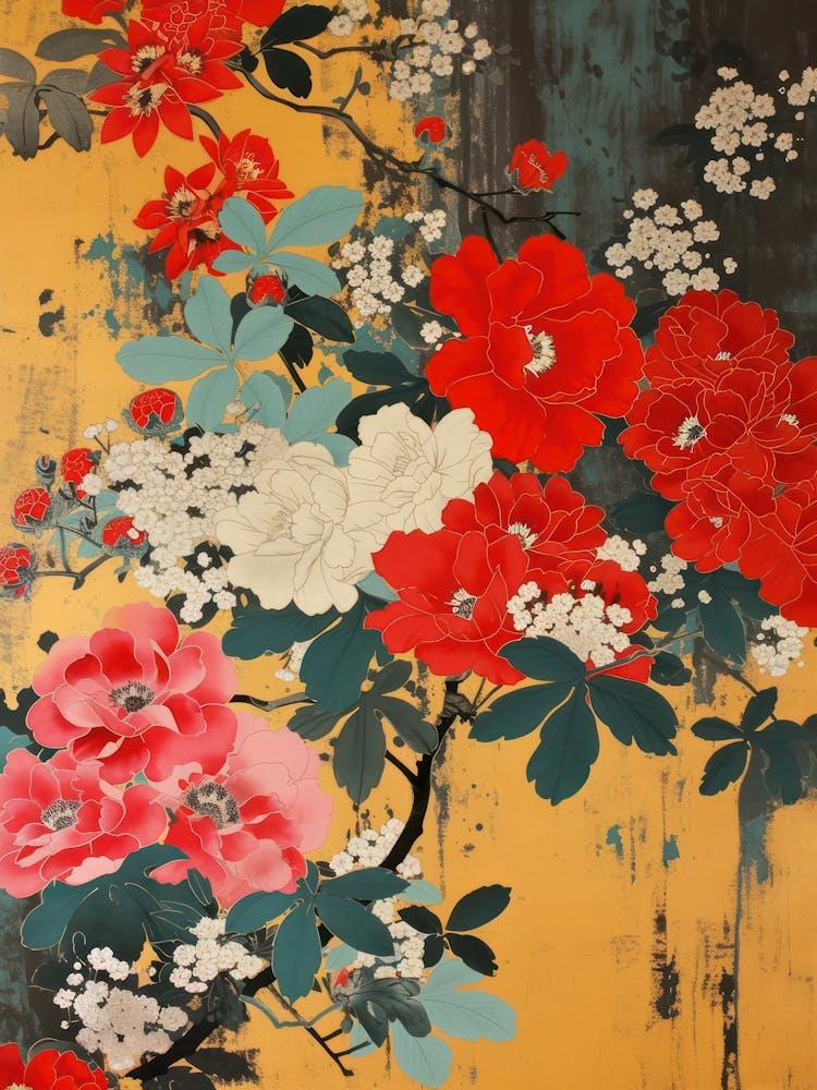 Hokusai  Great Japan Floral Japanese 16