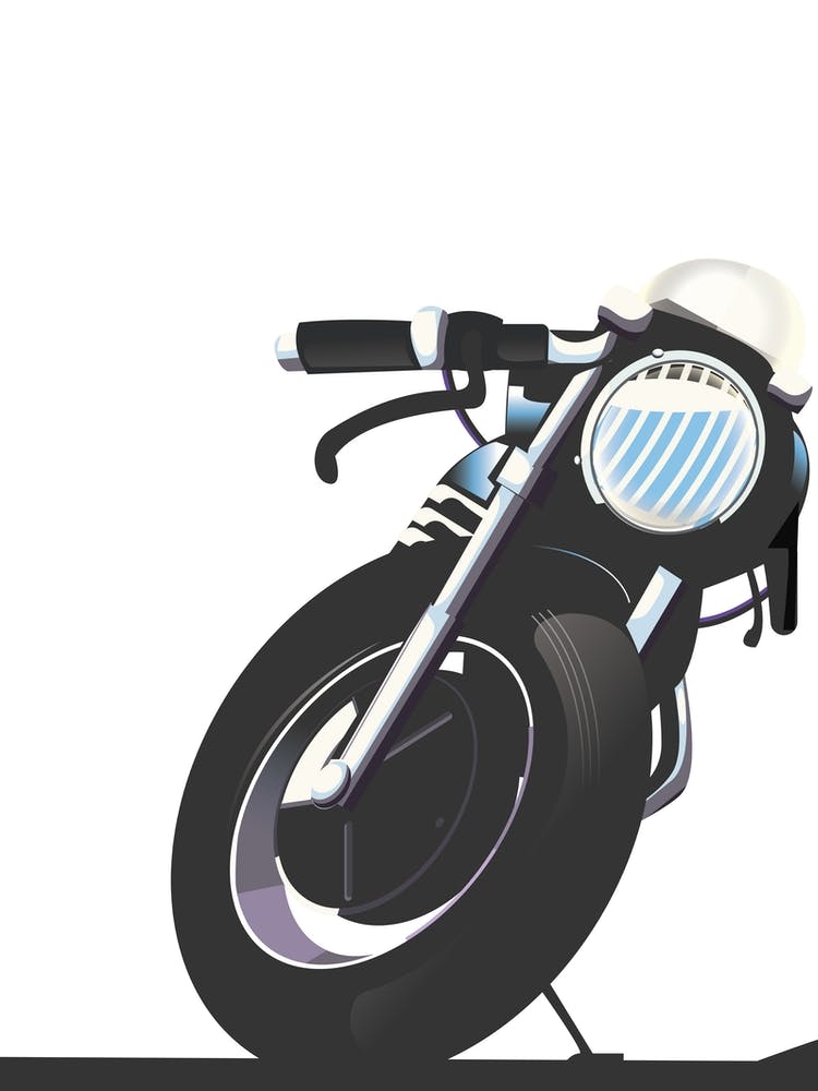 Motorcycle On A White Background