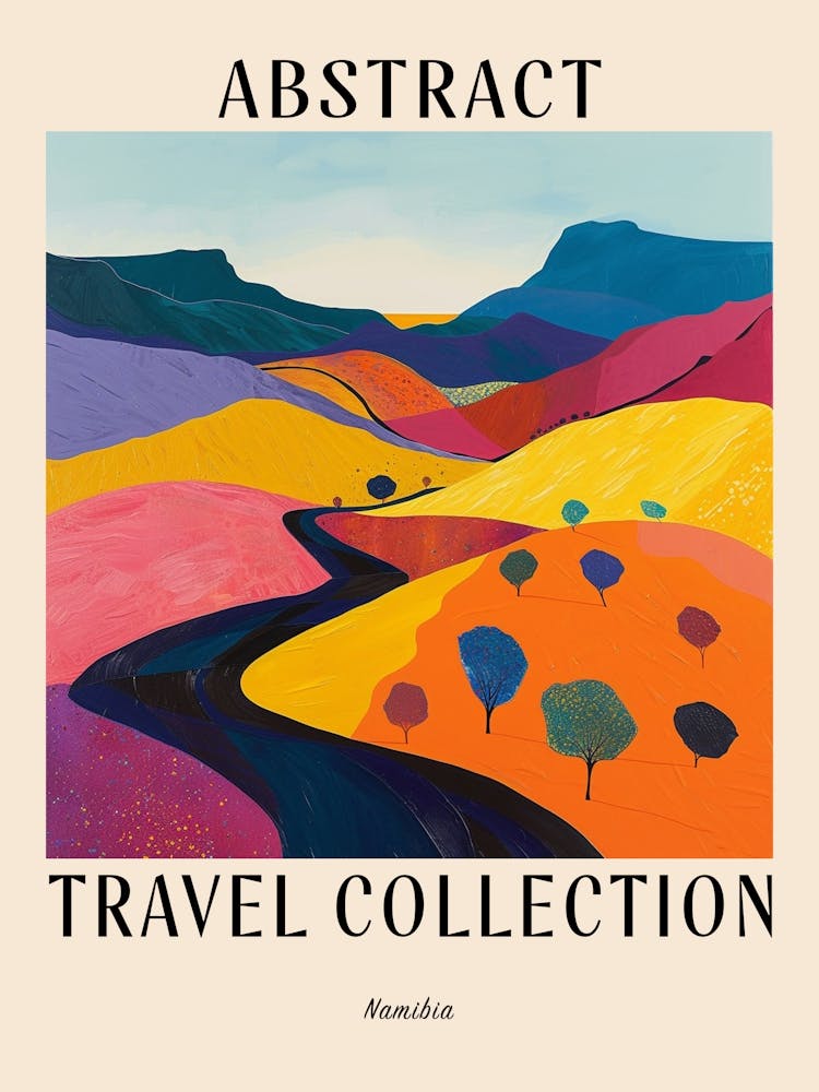 Abstract Travel Collection Poster Namibia 3