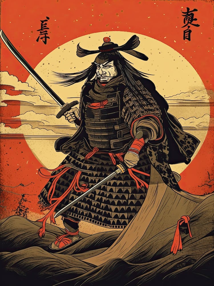 Samurai Vintage Japanese Poster 2