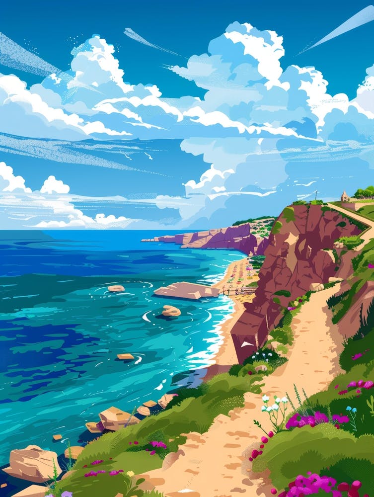 Cliff Path To The Sea