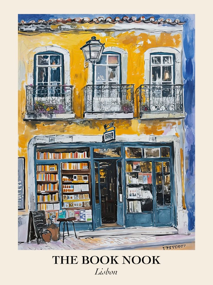 Lisbon Book Nook Bookshop 3 Poster