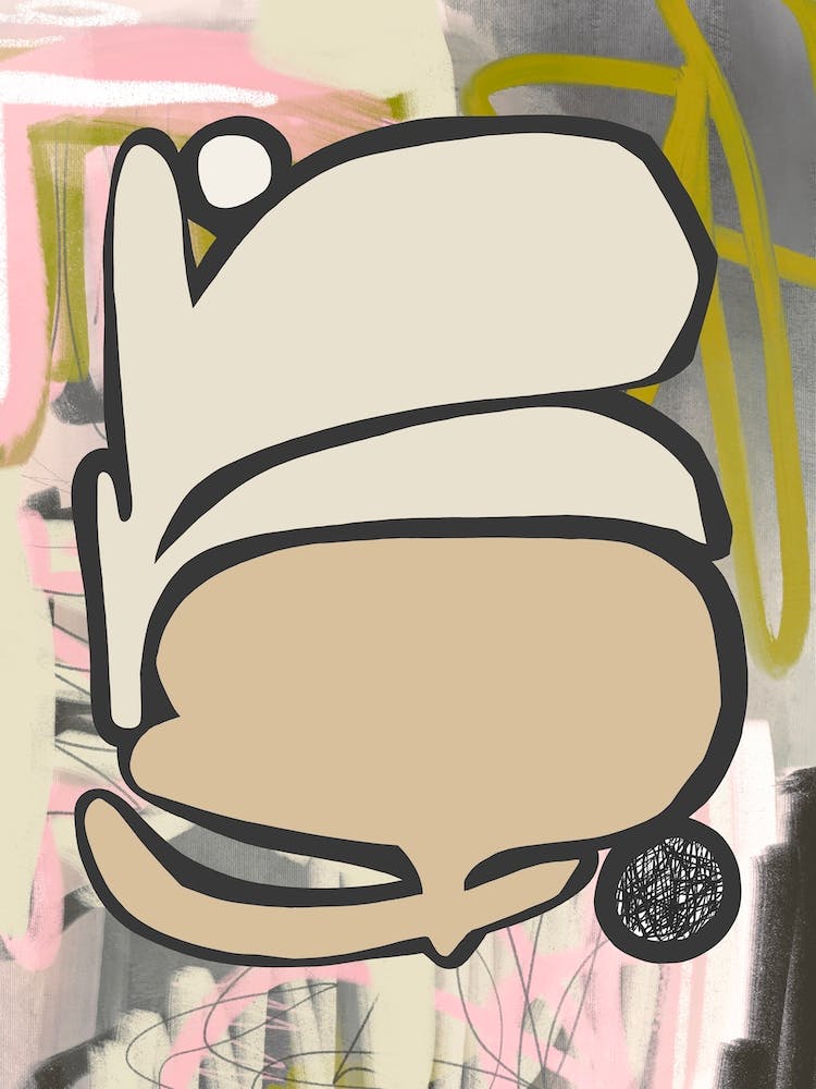 Bold Leaves Brown Pink