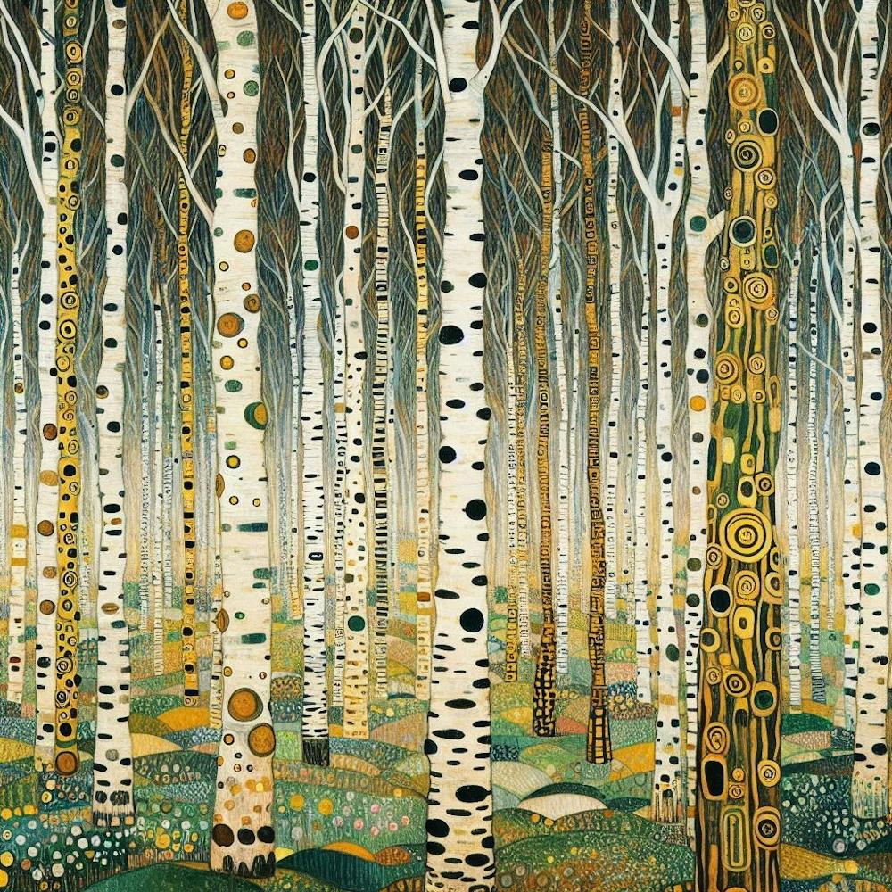 gustav klimit Birch Forest 2