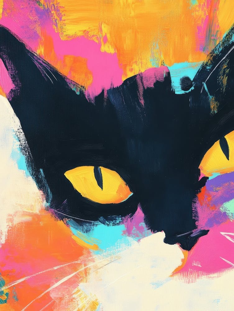 Abstract Cat Painting 2