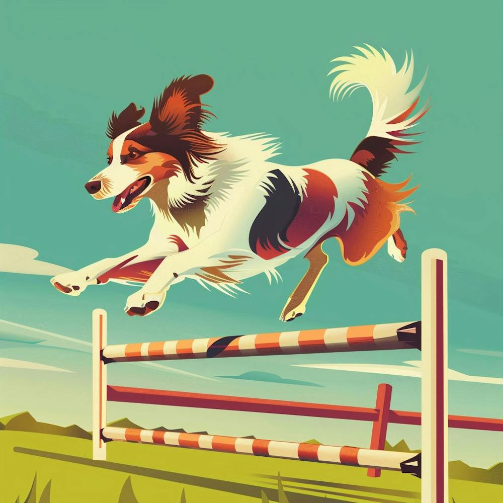 Dog Jumping Over An Obstacle 2