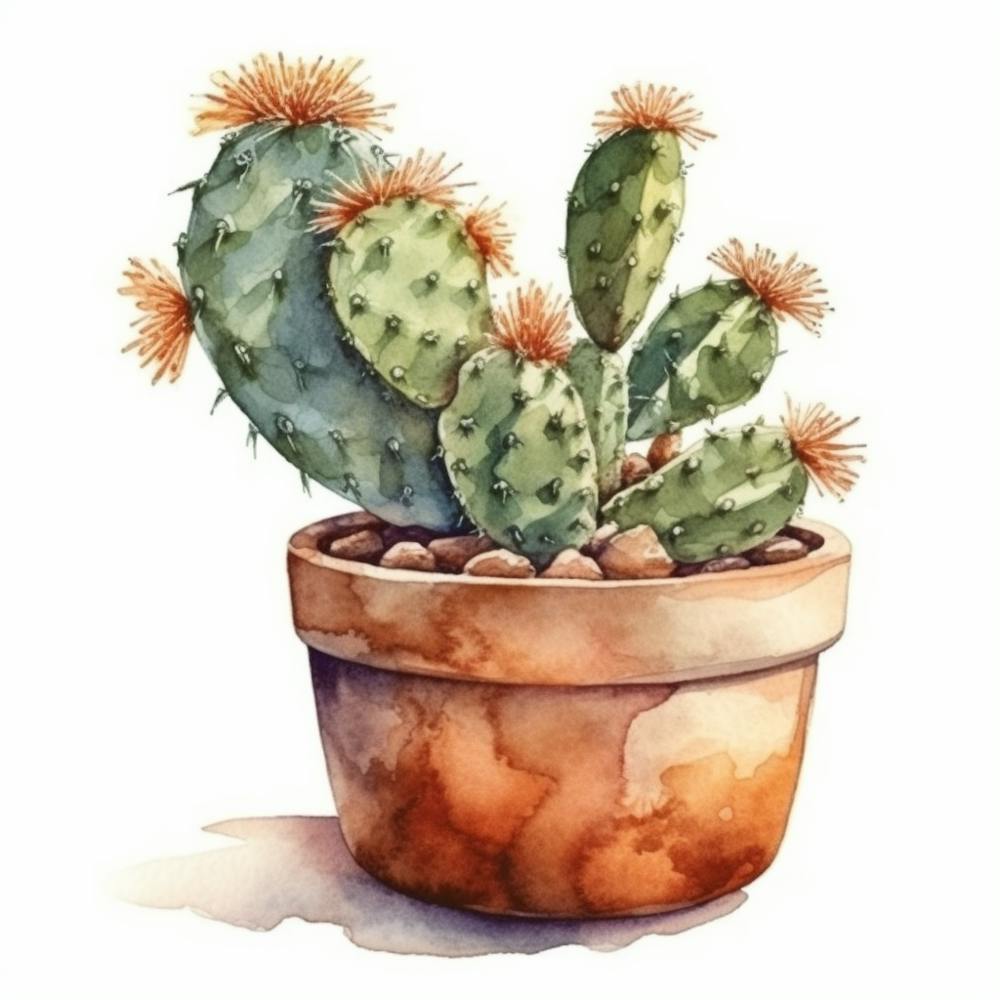 Watercolor Cactus 2