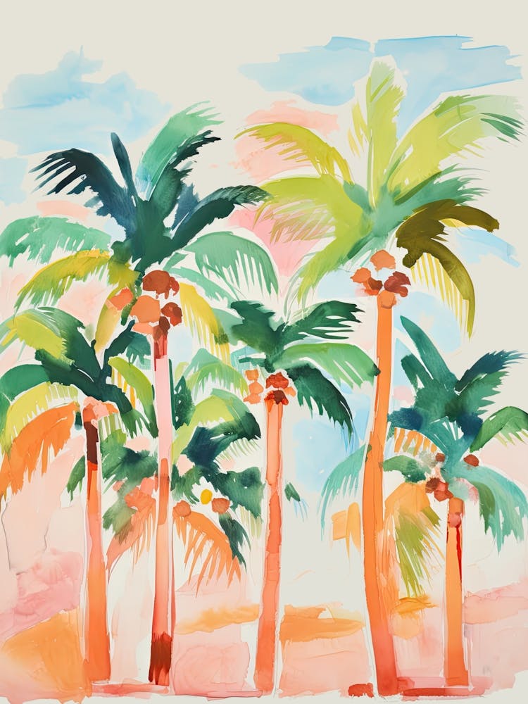 Watercolor Palms 2