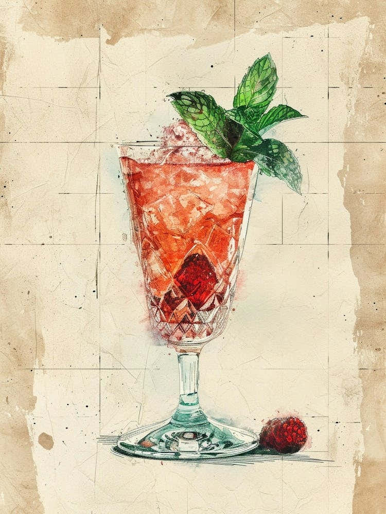 Watercolour Cocktail Splash