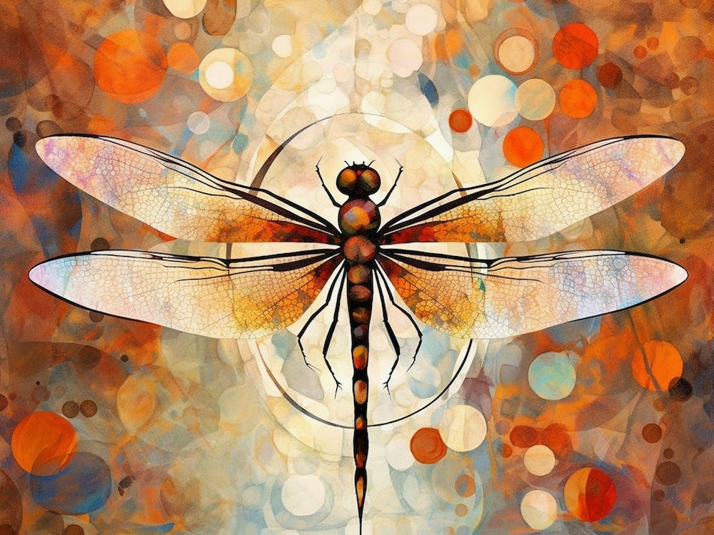 Dragonfly Common Whitetail Plathemis Illustration Vintage Retro 
