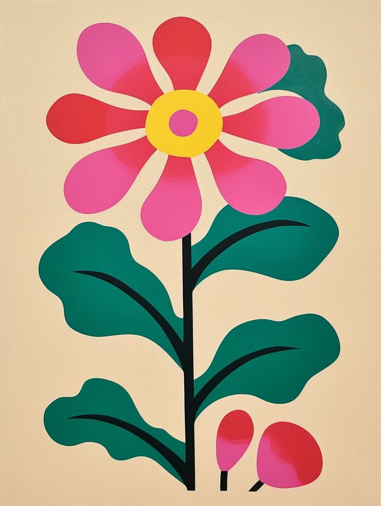 Cut Out Style Flower Art Cosmos 4