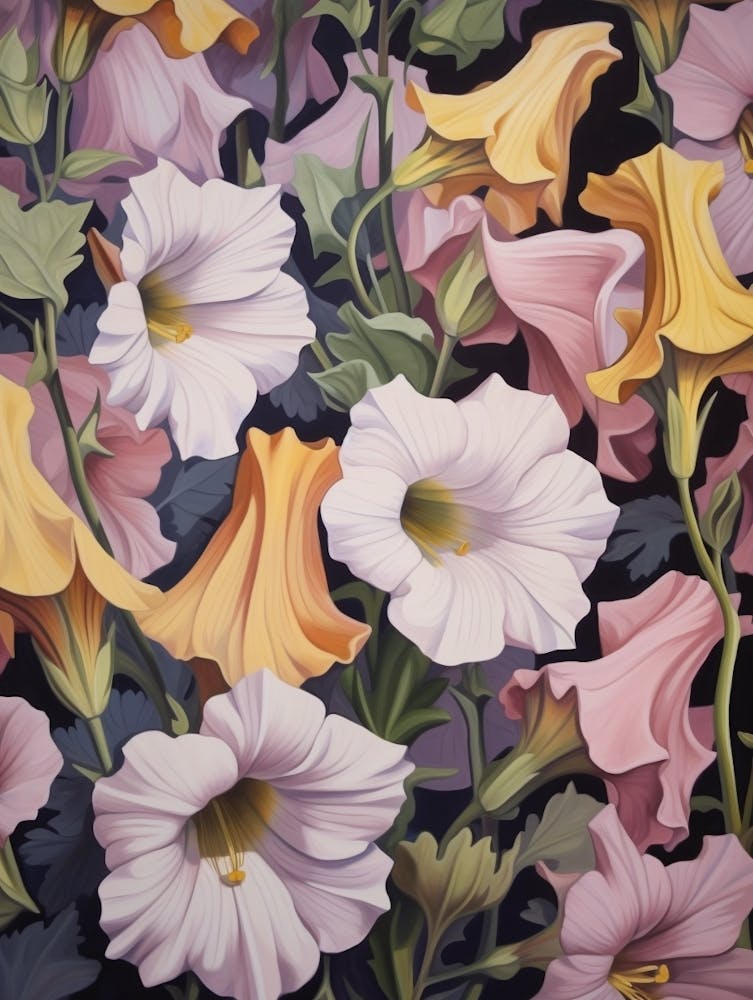 Canterbury Bells 4 Flower Painting