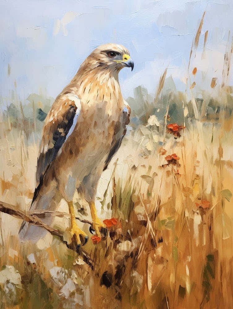Bird Painting Red Tailed Hawk 3