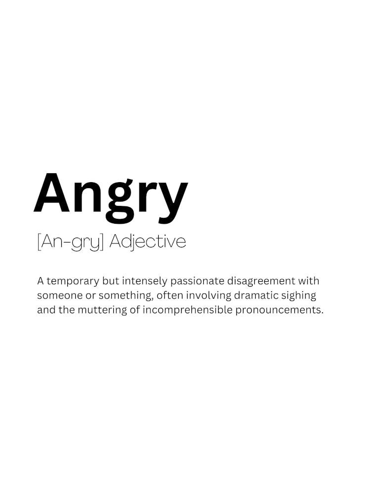 Angry Definition Meaning