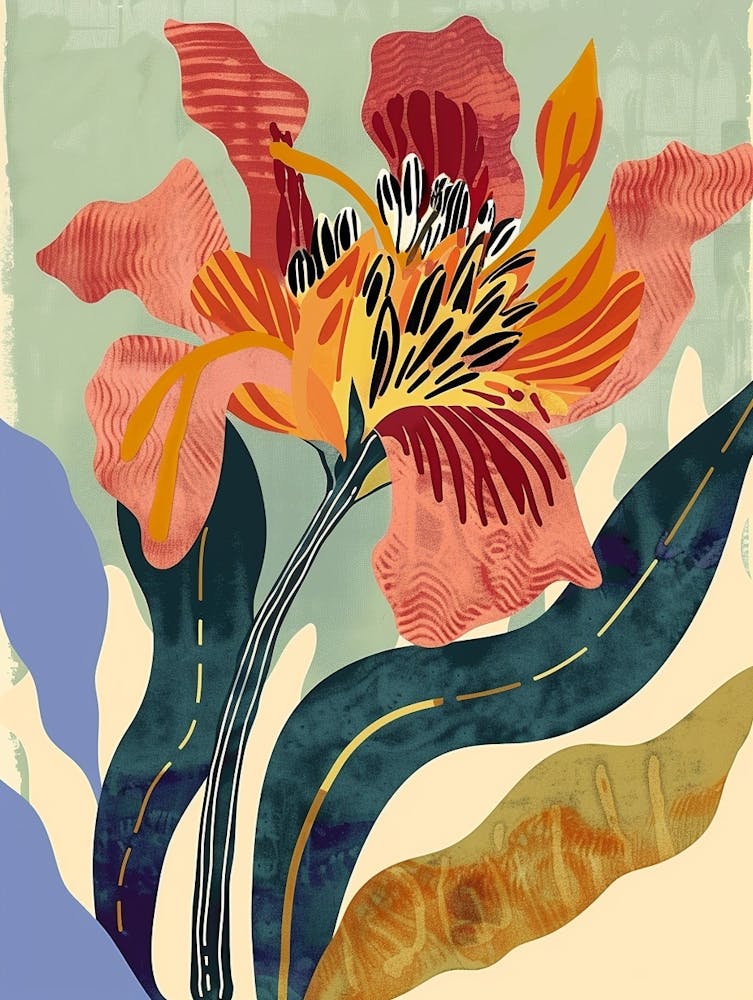 Colourful Flower Illustration Gaillardia 4