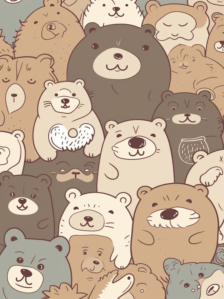 Bears Kawaii Illustration 4