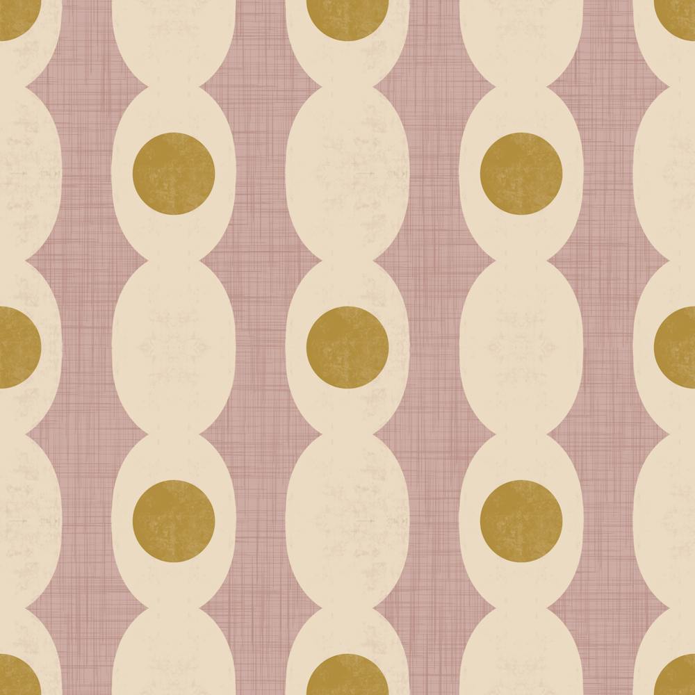 Retro Mod Geo Chain - Mauve - Mid Century Modern