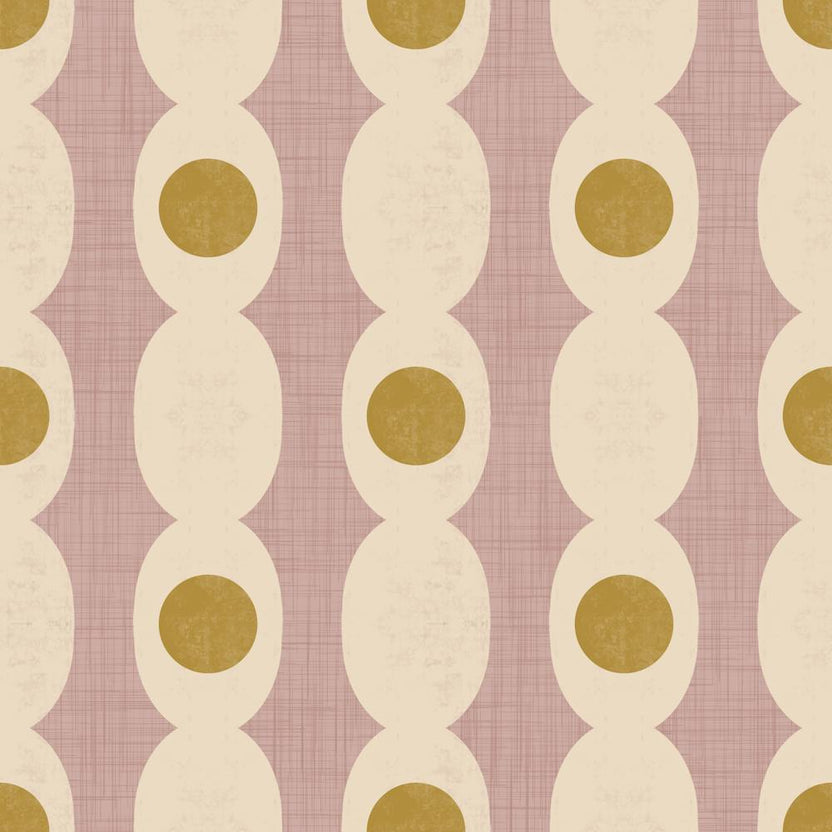 Retro Mod Geo Chain - Mauve - Mid Century Modern