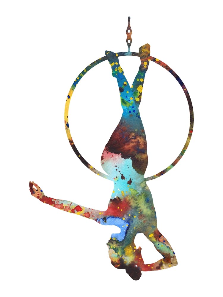 Aerial Hoop Lyra Aerial Ring Cerceau Cerceaux Watercolor