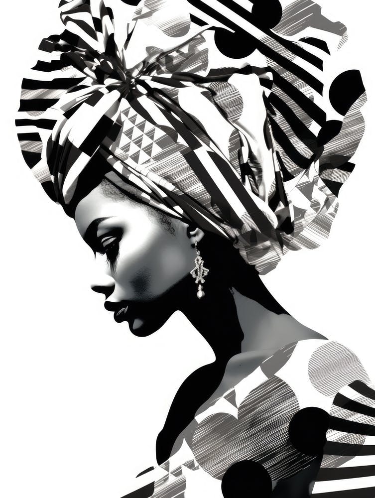 African Woman In A Turban 14