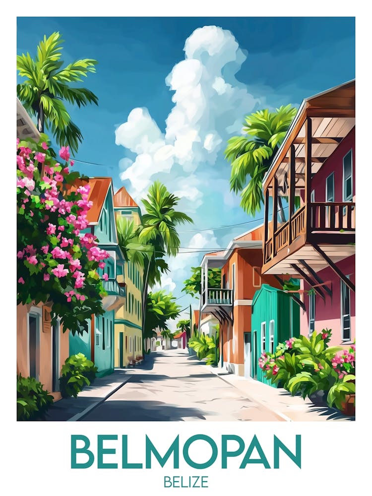 Affiche de voyage Belmopan