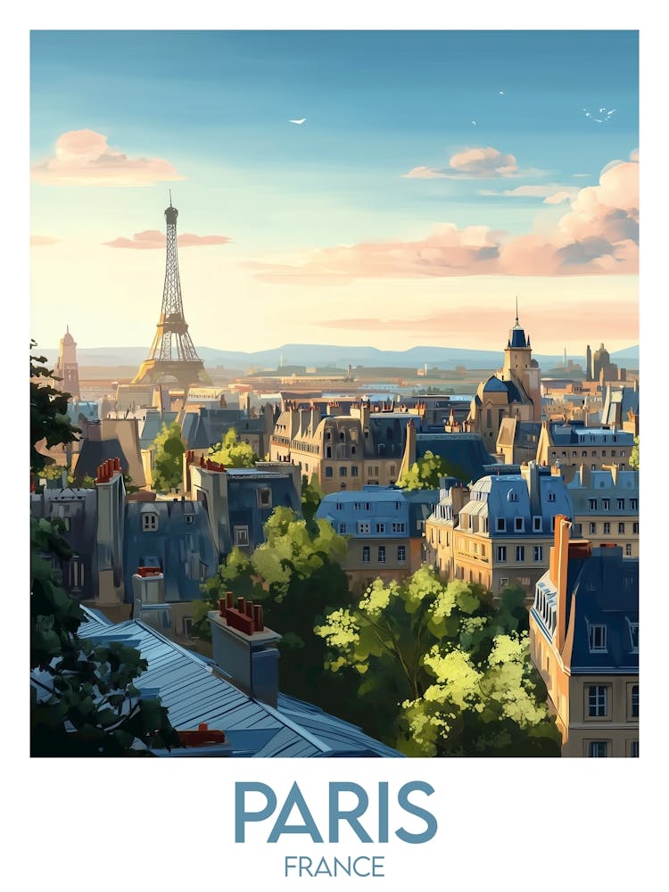Affiche de voyage Paris 1