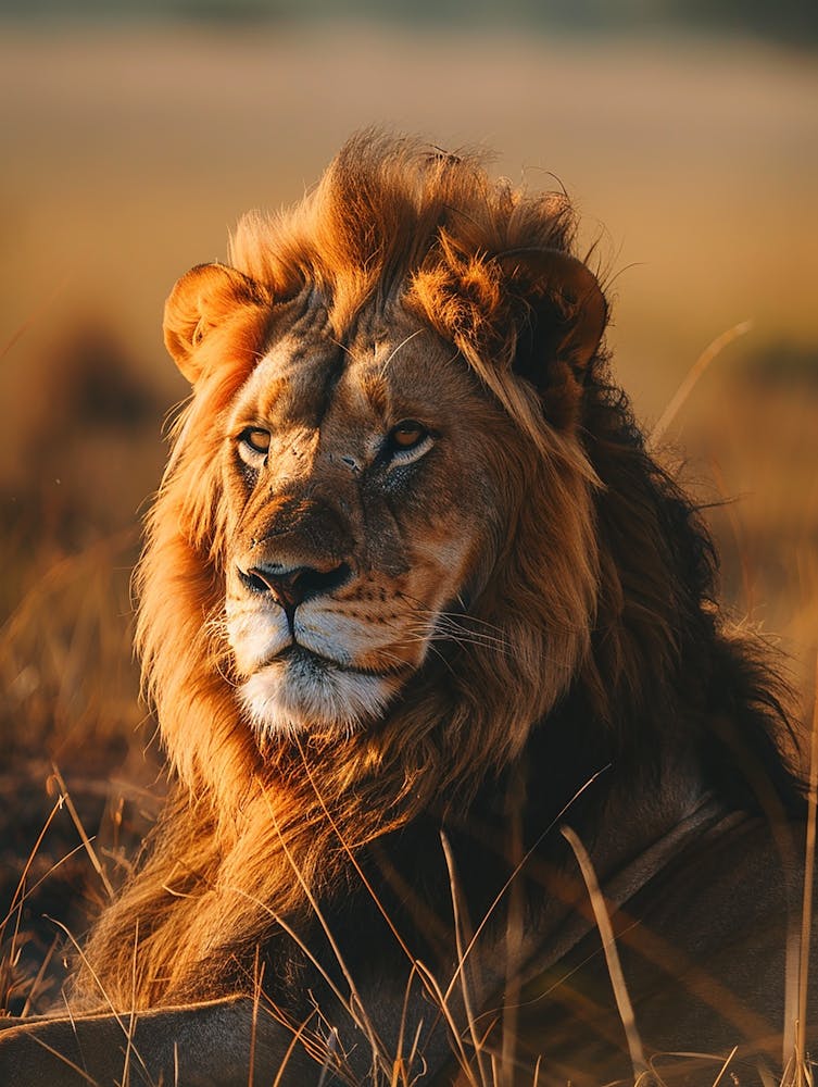 Lion In The Grass