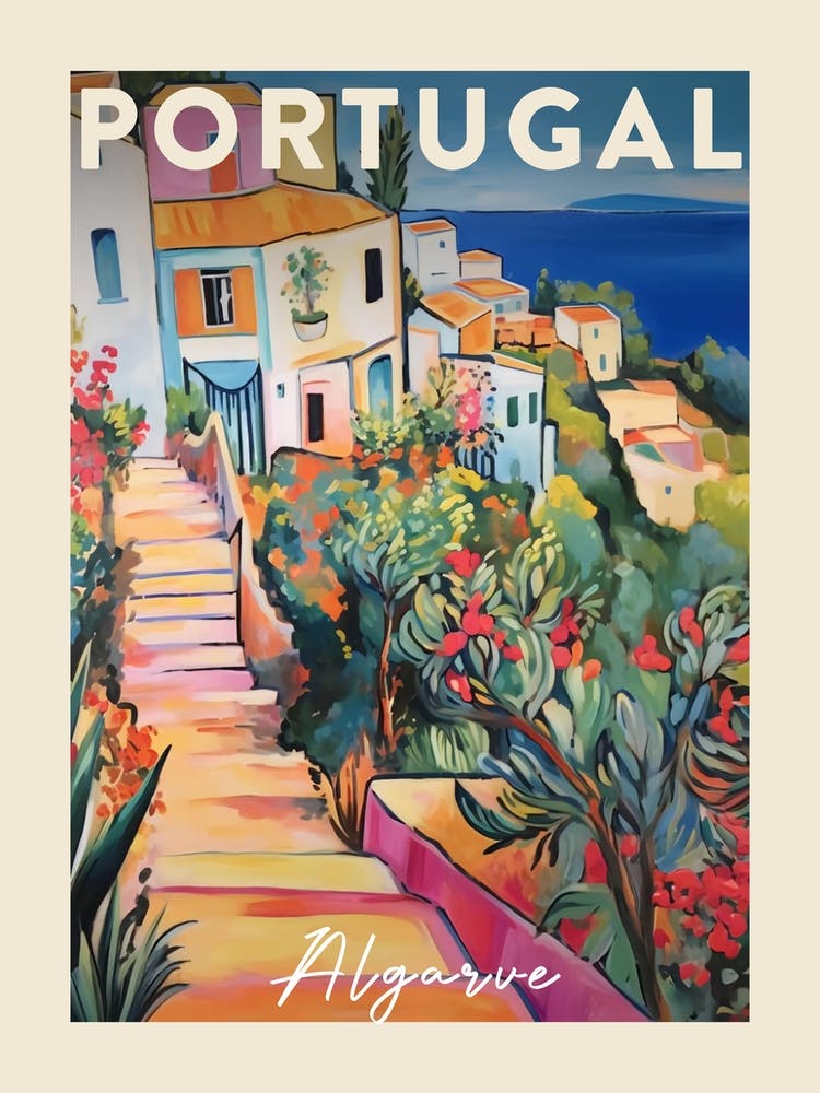 Algarve Portugal 1 Fauvist Painting  Travel Poster