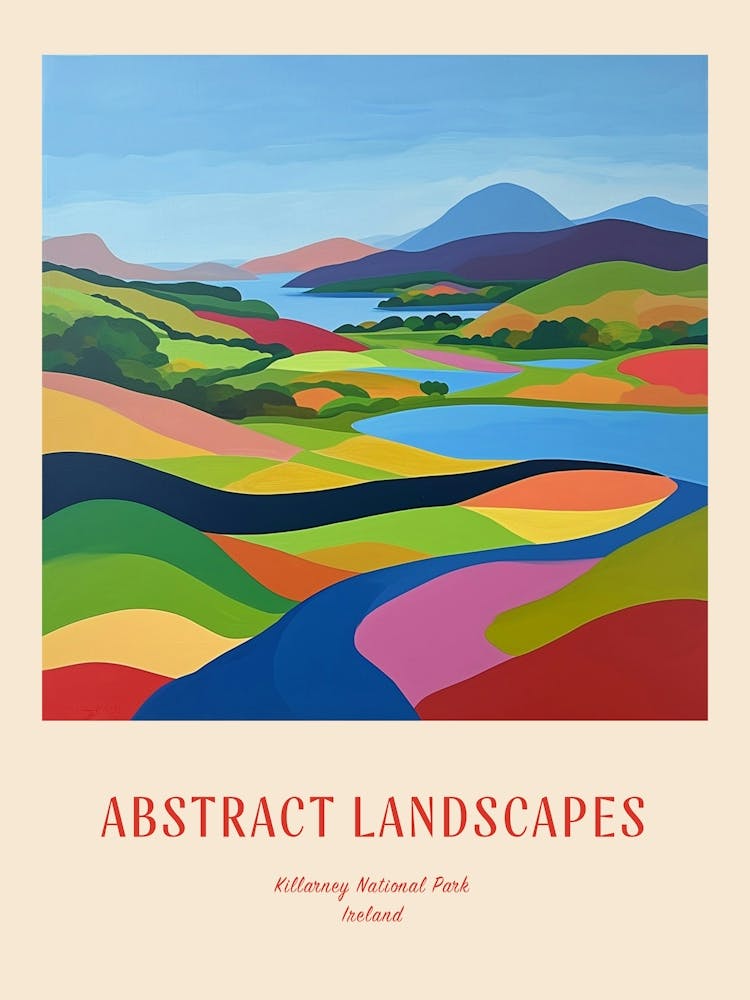 Colourful Abstract Killarney National Park Ireland 1 Poster
