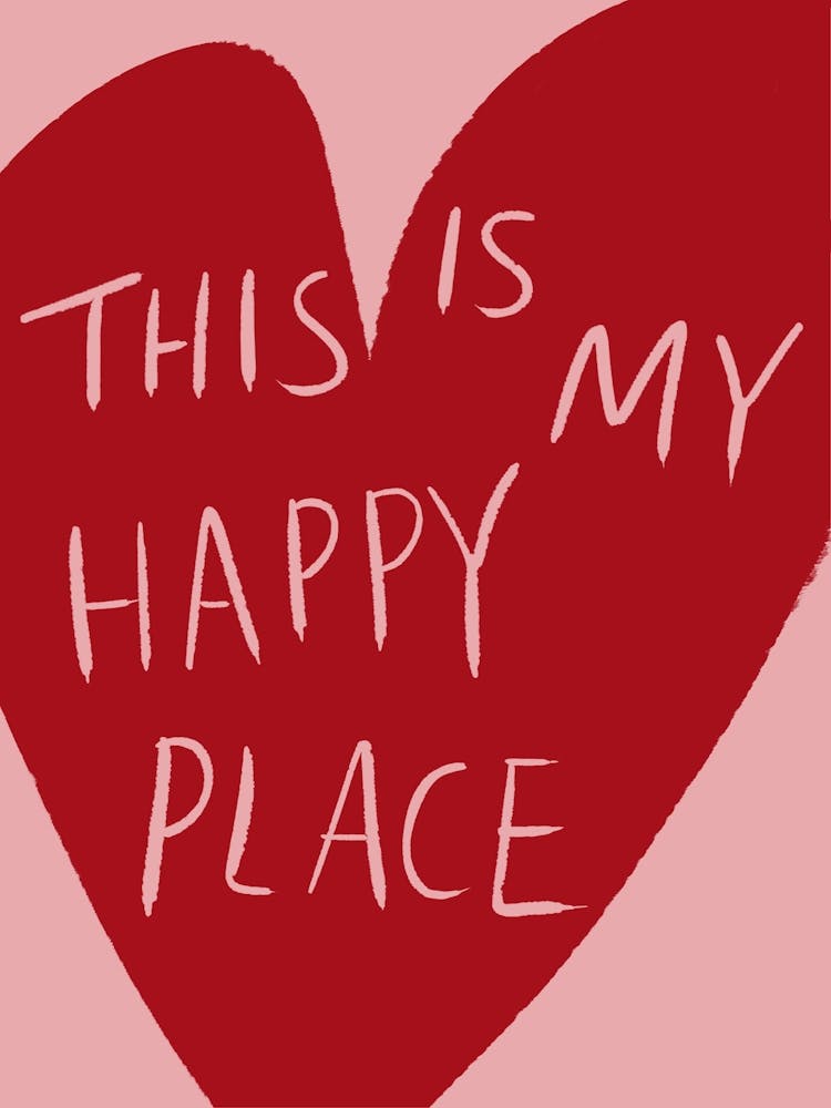 This is My Happy Place Red and Pink