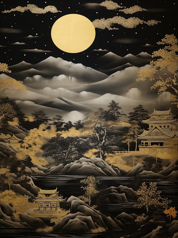Clair de Lune Dans Les Montagnes