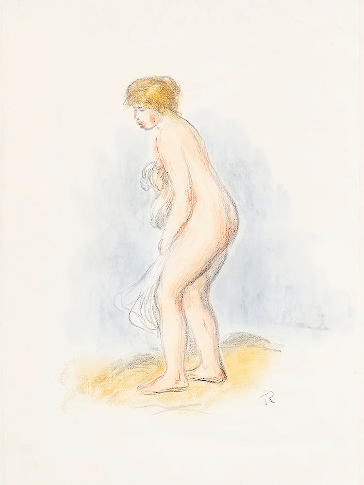 Standing Female Bather (1896), Pierre Auguste Renoir