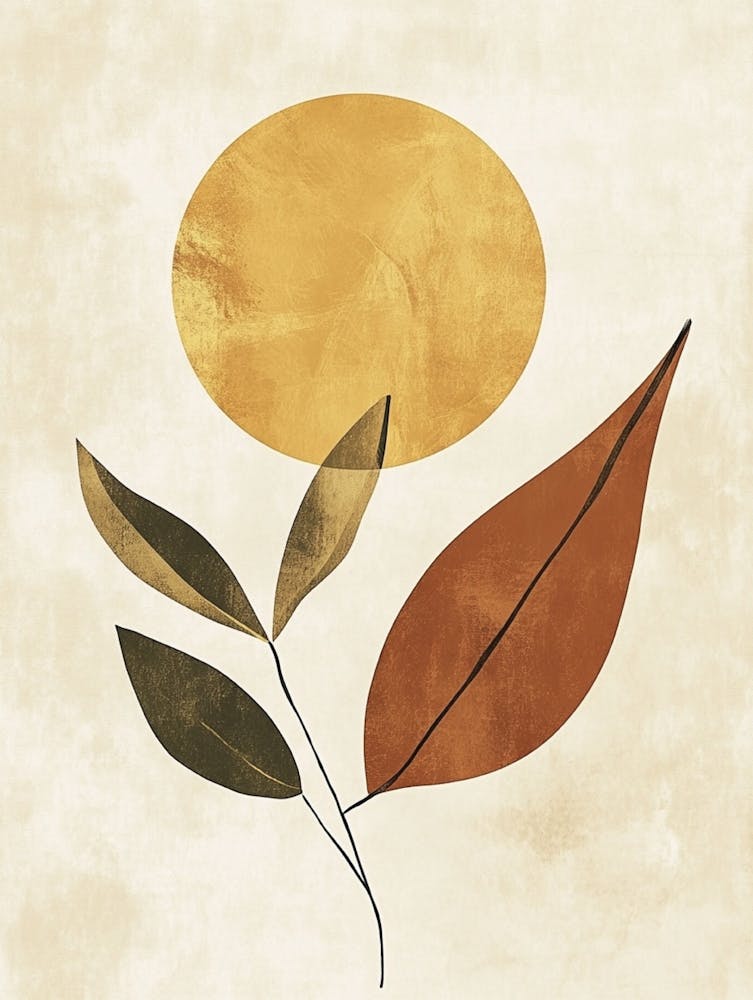 Sun And Leaves Canvas Print 7